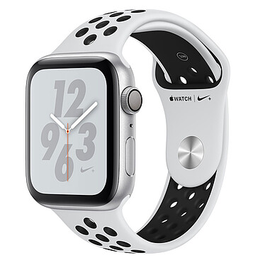 Apple Watch Nike+ Series 4 GPS Aluminium Argent Sport Platine pur/Noir 44 mm
