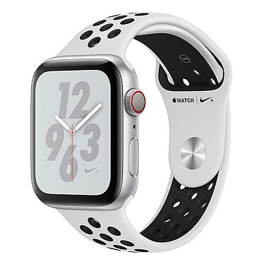 Apple Watch Nike+ Series 4 GPS + Cellular Aluminium Argent Sport Platine pur/Noir 44 mm