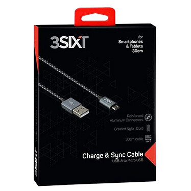 3SIXT Câble USB vers micro-USB - 0.3m pas cher