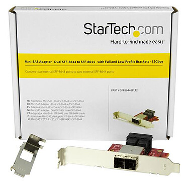 StarTech.com Adaptateur Mini SAS 2x SFF-8643 interne vers 2x SFF-8644 externe pas cher