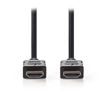 Nedis Câble HDMI haute vitesse avec Ethernet Noir (1.5 mètre) Câble HDMI 1.4 4K haute vitesse avec Ethernet Noir - 1.5 mètre
