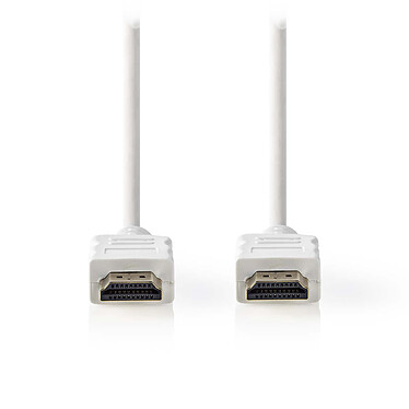 Nedis Câble HDMI haute vitesse avec Ethernet Blanc (2 mètres)