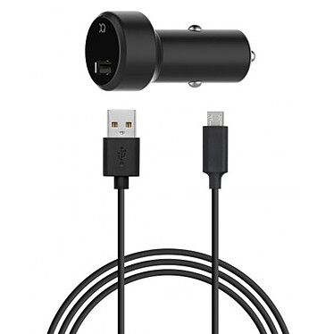 xqisit Car Charger 2.4A USB Câble micro-USB Noir