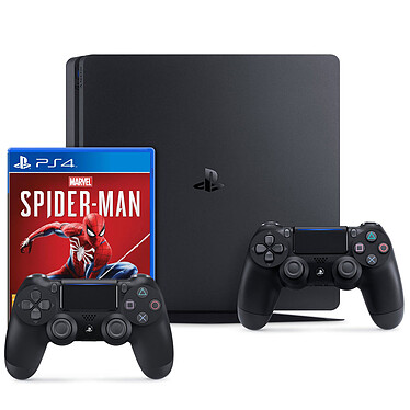 Sony PlayStation 4 Slim (1 To) + DualShock v2 + Spider-Man