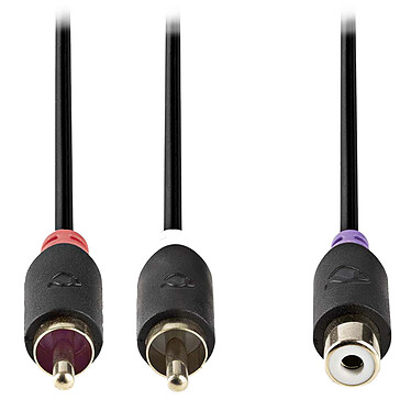 Nedis Subwoofer Cable 2 x RCA Male to RCA Female - 20cm