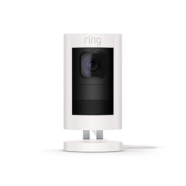 Ring Stick Up Cam Blanc Caméra de surveillance HD filaire (Wi-Fi/Ethernet)