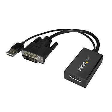 StarTech.com Adaptateur DVI vers DisplayPort - 1920x1200 - M/F - Alimentation USB