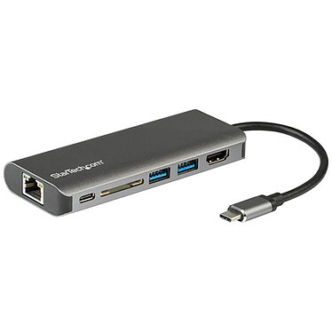 StarTech.com Adaptateur multiport AV numérique USB-C avec HDMI 4K - Lecteur de carte SD et PD