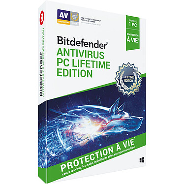 Bitdefender Antivirus PC Lifetime Edition 2019 - 1 poste