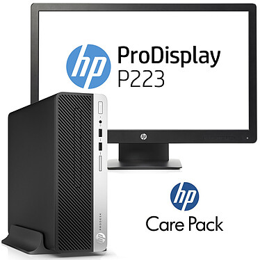 HP ProDesk 400 G5 (4CZ83ET) + HP ProDisplay P223 + tapis de souris + HP Care Pack U6578A