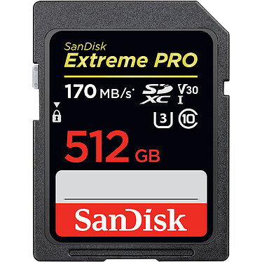 SanDisk Carte mémoire SDXC Extreme PRO UHS-I U3 512 Go
