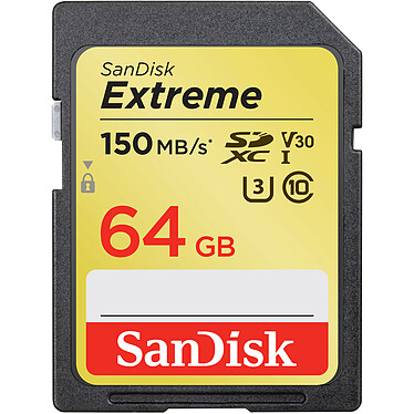 SanDisk Tarjeta de memoria SDXC Extreme UHS-I U3 de 64 GB 