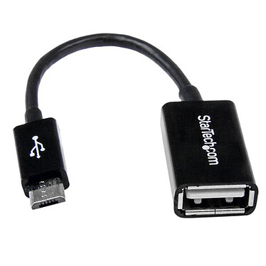 Startech.com Micro USB B Male to USB 2.0 Host OTG Female Adapter - Black