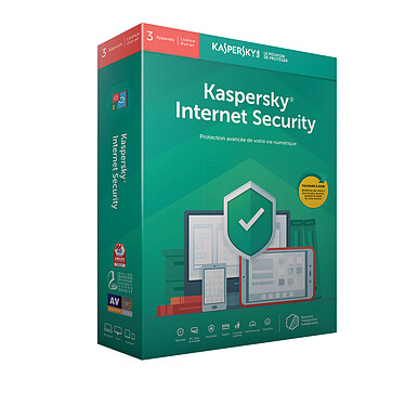Kaspersky Internet Security 2019 - Licence 3 postes 1 an