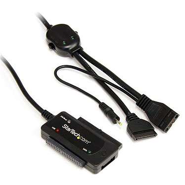 StarTech.com Câble adaptateur/Convertisseur USB 2.0 vers disque dur SATA/IDE de 2,5/3,5" - Noir