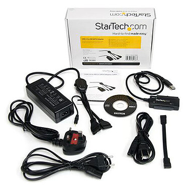 StarTech.com Câble adaptateur/Convertisseur USB 2.0 vers disque dur SATA/IDE de 2,5/3,5" - Noir pas cher
