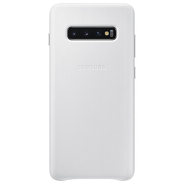Samsung Funda de piel blanco Samsung Galaxy S10+