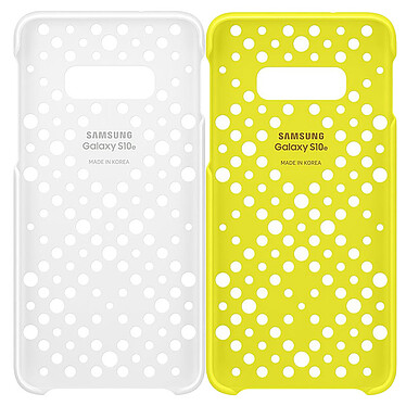 Samsung Funda perforada blanco y Amarillo Samsung Galaxy S10e