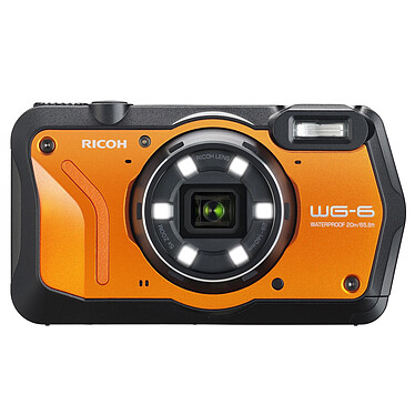 Ricoh WG-6 Orange Appareil photo baroudeur IP68 20 MP - Zoom optique 5x - Vidéo Ultra HD - GPS/Boussole électronique