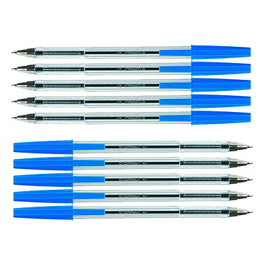 Transparent Blue Ballpoint Pen x50