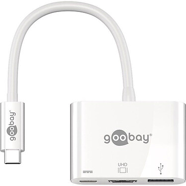 Goobay USB-C Multiport Adapter Station d'accueil et réplicateur de ports USB-C vers USB-C/HDMI/USB 3.0
