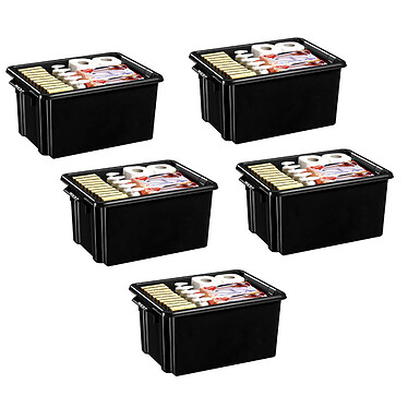 CEP Strata Set of 5 Maxi Box 32 litres Black