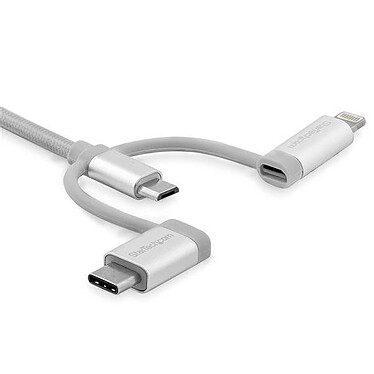 Avis StarTech.com Câble USB multi connecteur de 2 m - Lightning, USB-C, Micro USB