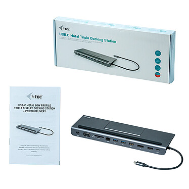 cheap i-tec USB-C Metal Low Profile 4K Triple Display Docking Station Power Delivery 85 W