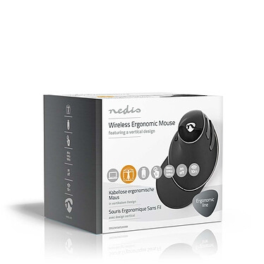 Nedis Wireless Ergonomic Mouse Negro (ERGOMSWS200BK) a bajo precio