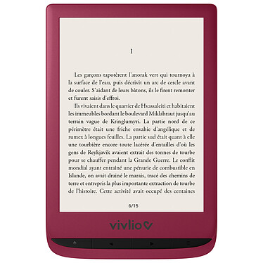 Vivlio Touch Lux 4 Rouge + Pack d'eBooks OFFERT