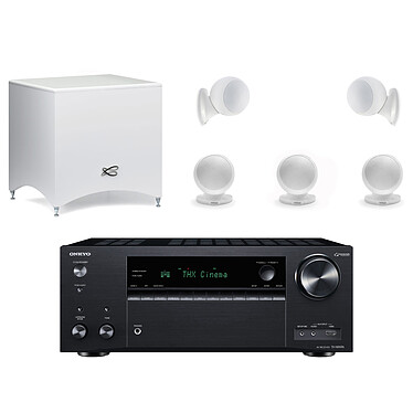 Onkyo TX-NR696 Noir + Cabasse Alcyone 2 Pack 5.1 Blanc