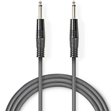 Nedis Câble Audio Asymétrique 6.35 mm Mâle/Mâle Gris - 5 m Mono-câble asymétrique 6.35 mm Mâle/Mâle - Gris - 5 m