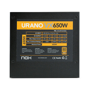 Comprar NOX Urano VX 80PLUS Bronze 650W