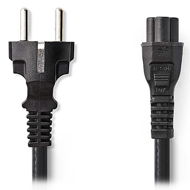 Nedis 3-pole power cable black - 3 m