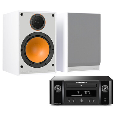 Marantz Melody X M-CR612 Noir + Monitor Audio Monitor 100 Blanc