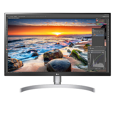 LG 27" LED 27UL850-W 3840 x 2160 pixels - 5 ms - Format large 16/9 - Pivot - Dalle IPS - HDR - FreeSync - HDMI/Display Port/USB-C - Noir/Blanc