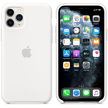 Custodia in silicone Apple bianca per iPhone 11 Pro