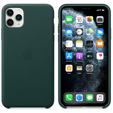 Apple Coque en cuir Vert Forêt Apple iPhone 11 Pro Max