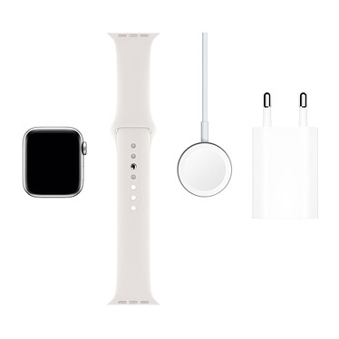 Comprar Apple Watch Series 5 GPS Aluminio Plata Pulsera Deportiva Blanca 40 mm