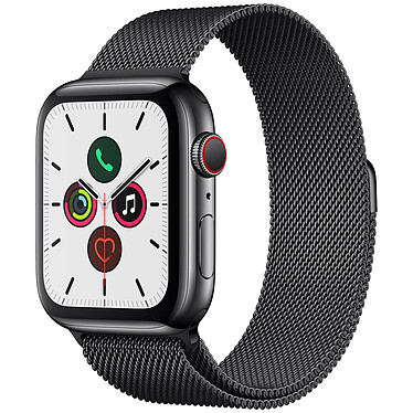 Apple Watch Series 5 GPS + Cellular Acero Negro Pulsera Milanesa Negra 44 mm