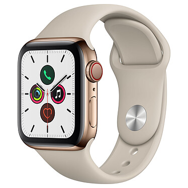 Apple Watch Series 5 GPS Cellular Steel Gold Sport Wristband Sand Grey 40 mm