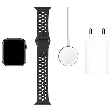 Acheter Apple Watch Series 5 Nike GPS Aluminium Gris Sidéral Bracelet Sport Noir 44 mm