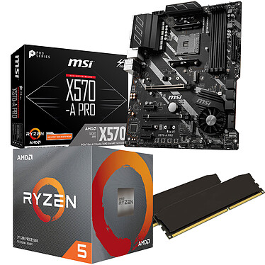 Kit de actualización de PC AMD Ryzen 5 3600 MSI X570-A PRO 16GB