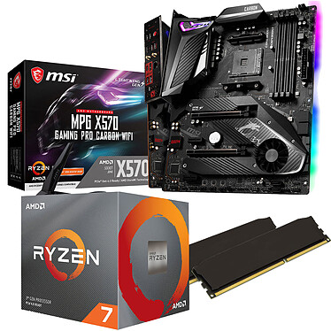 PC Upgrade Kit AMD Ryzen 7 3700X MSI MPG X570 GAMING PRO CARBON WIFI 16 GB