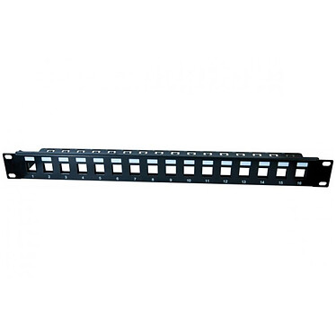 Dexlan keystone panel 16 ports - length 19'' - height 1U - STP