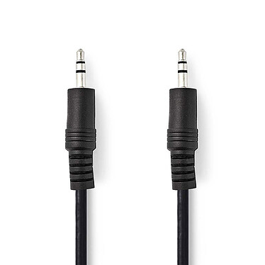 Nedis câble audio stéréo jack 3.5 mm (10 mètres) Cordon audio - stéréo jack 3.5 mm -  mâle/mâle - connecteurs plaqués en nickel - 10 mètres