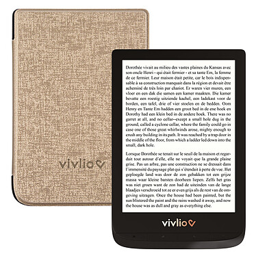 Vivlio Touch Lux 4 Noir + Pack d'eBooks OFFERT + Housse Chinée Dorée