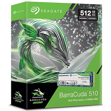 Seagate SSD BarraCuda 510 M.2 PCIe NVMe 512 Go (ZP512CM30041) pas cher