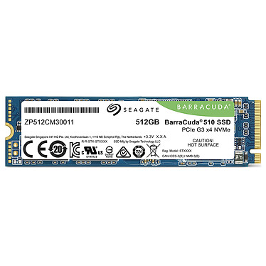 Acheter Seagate SSD BarraCuda 510 M.2 PCIe NVMe 512 Go (ZP512CM30041)