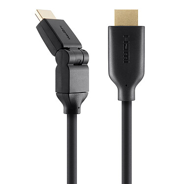 Belkin Câble HDMI 2.0 Premium Gold pivotant avec Ethernet - 2 m